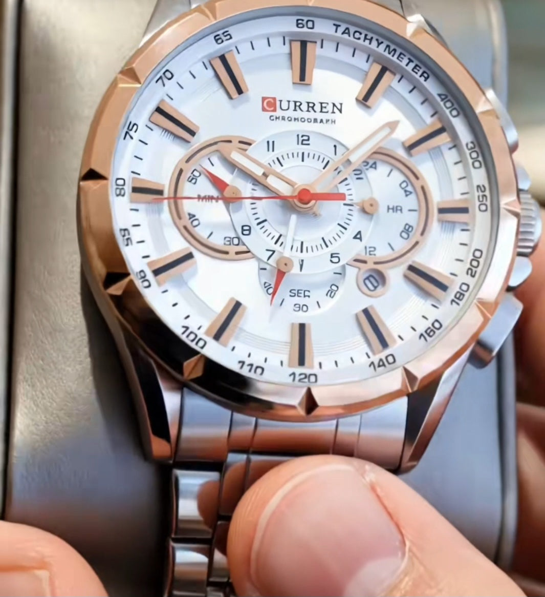 CURREN 8363 Linha Chronograph Executive – Presença Forte e Estilo Sofisticado