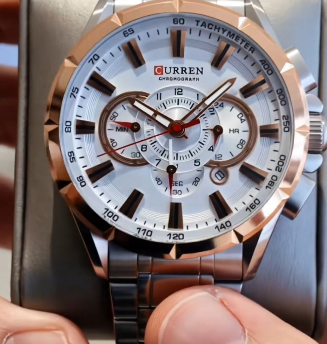CURREN 8363 Linha Chronograph Executive – Presença Forte e Estilo Sofisticado