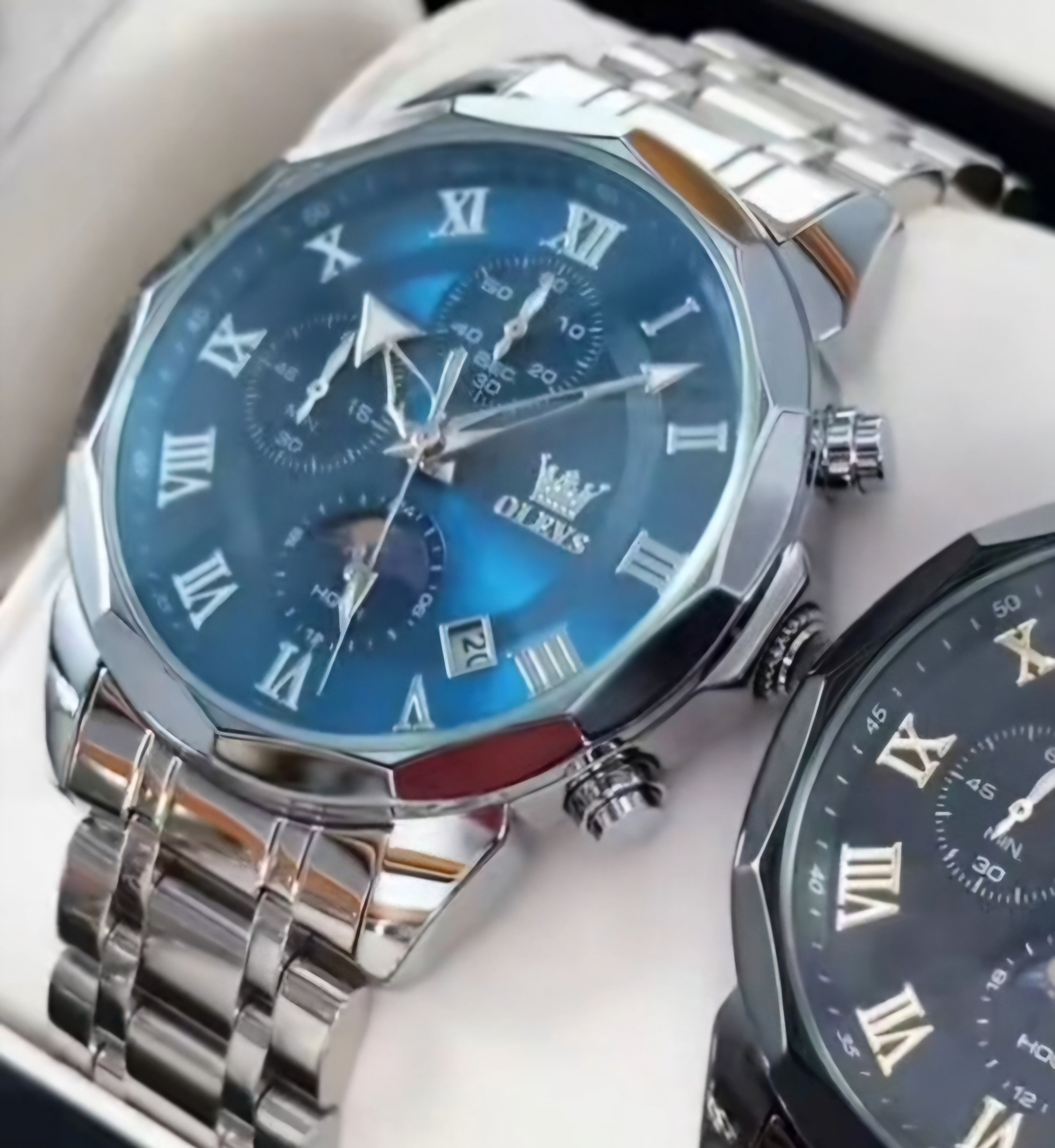 Olevs 3675 Linha Heritage – Elegância que Impõe Presença/ de quartzo, à prova d'água