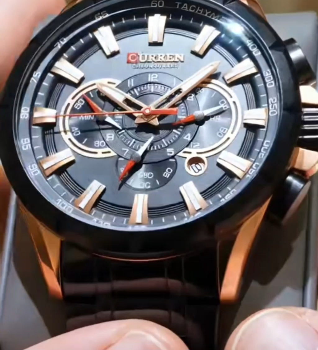 CURREN 8363 Linha Chronograph Executive – Presença Forte e Estilo Sofisticado