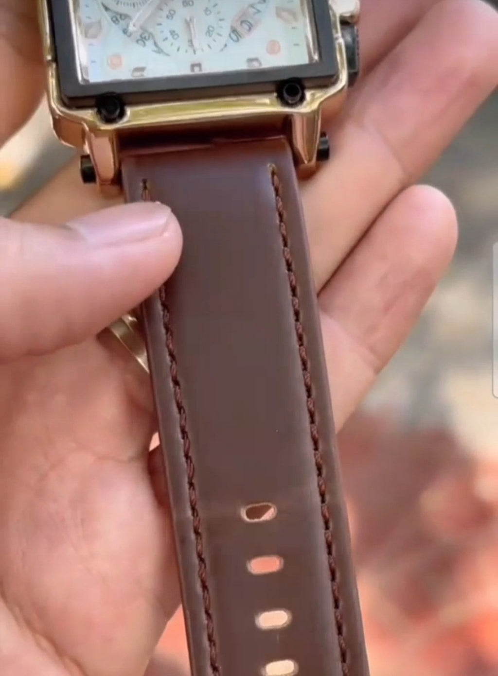 Relógio Masculino Cronógrafo Quadrado  – Luxo e Presença Marcante