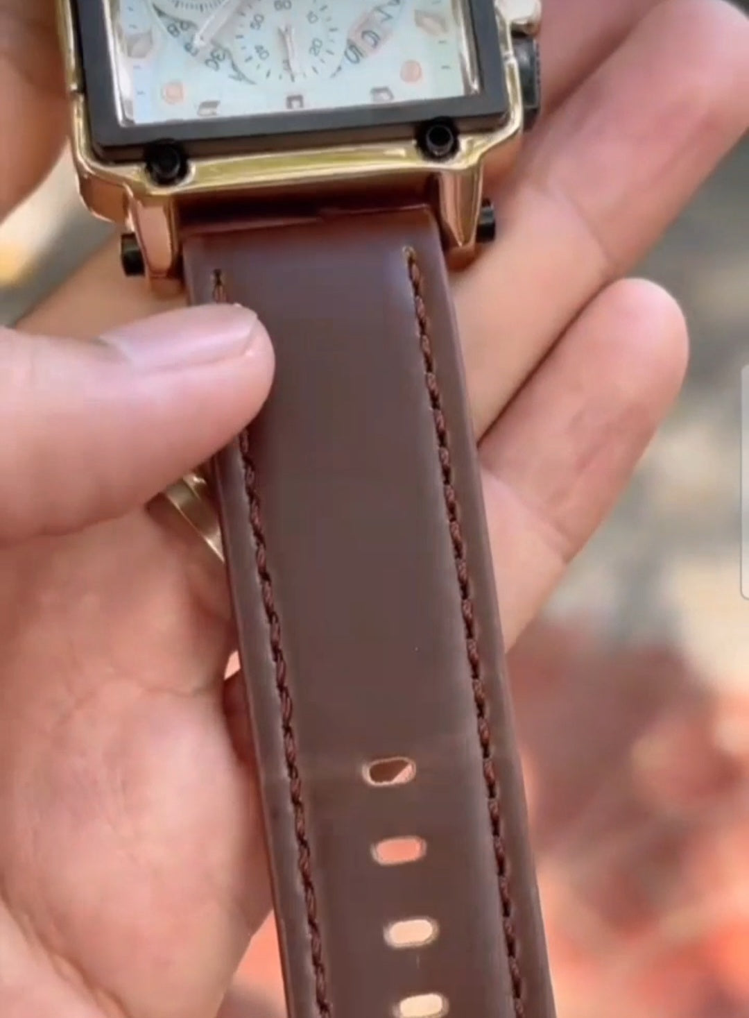 Relógio Masculino Cronógrafo Quadrado  – Luxo e Presença Marcante