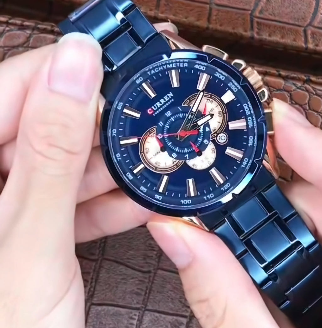 CURREN 8363 Linha Chronograph Executive – Presença Forte e Estilo Sofisticado