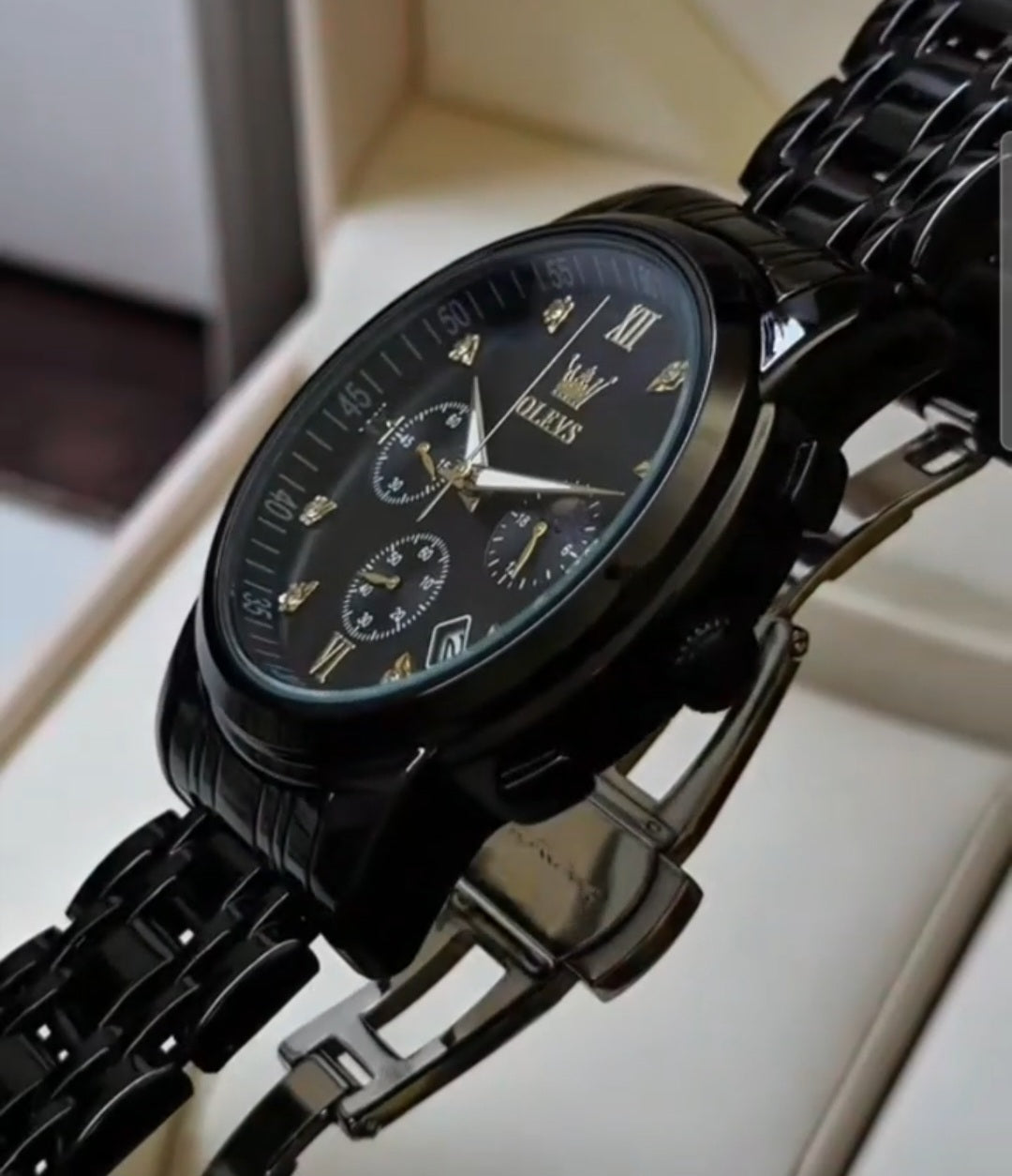 Olevs 3675 Linha Heritage – Elegância que Impõe Presença/ de quartzo, à prova d'água