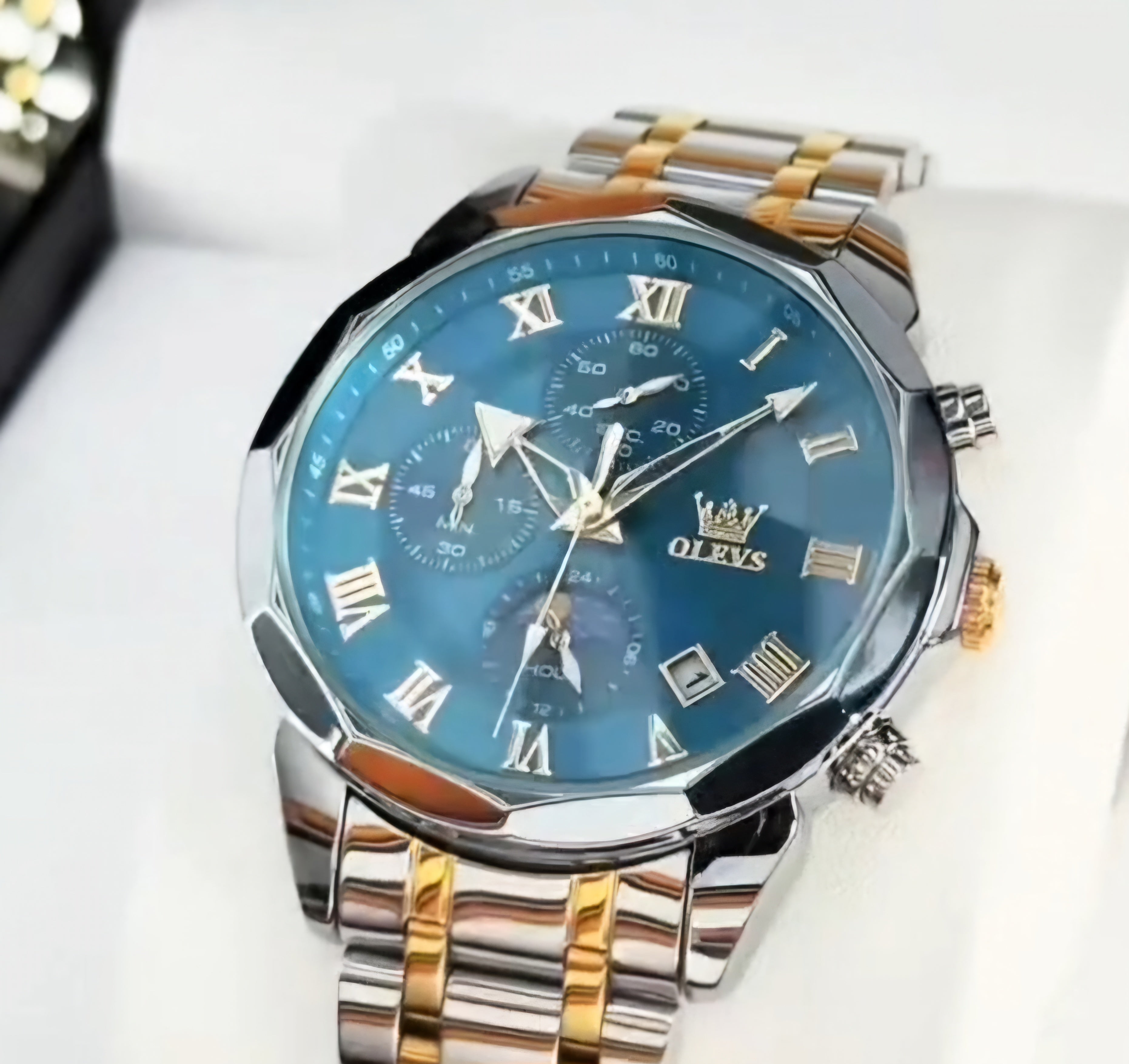 Olevs 3675 Linha Heritage – Elegância que Impõe Presença/ de quartzo, à prova d'água