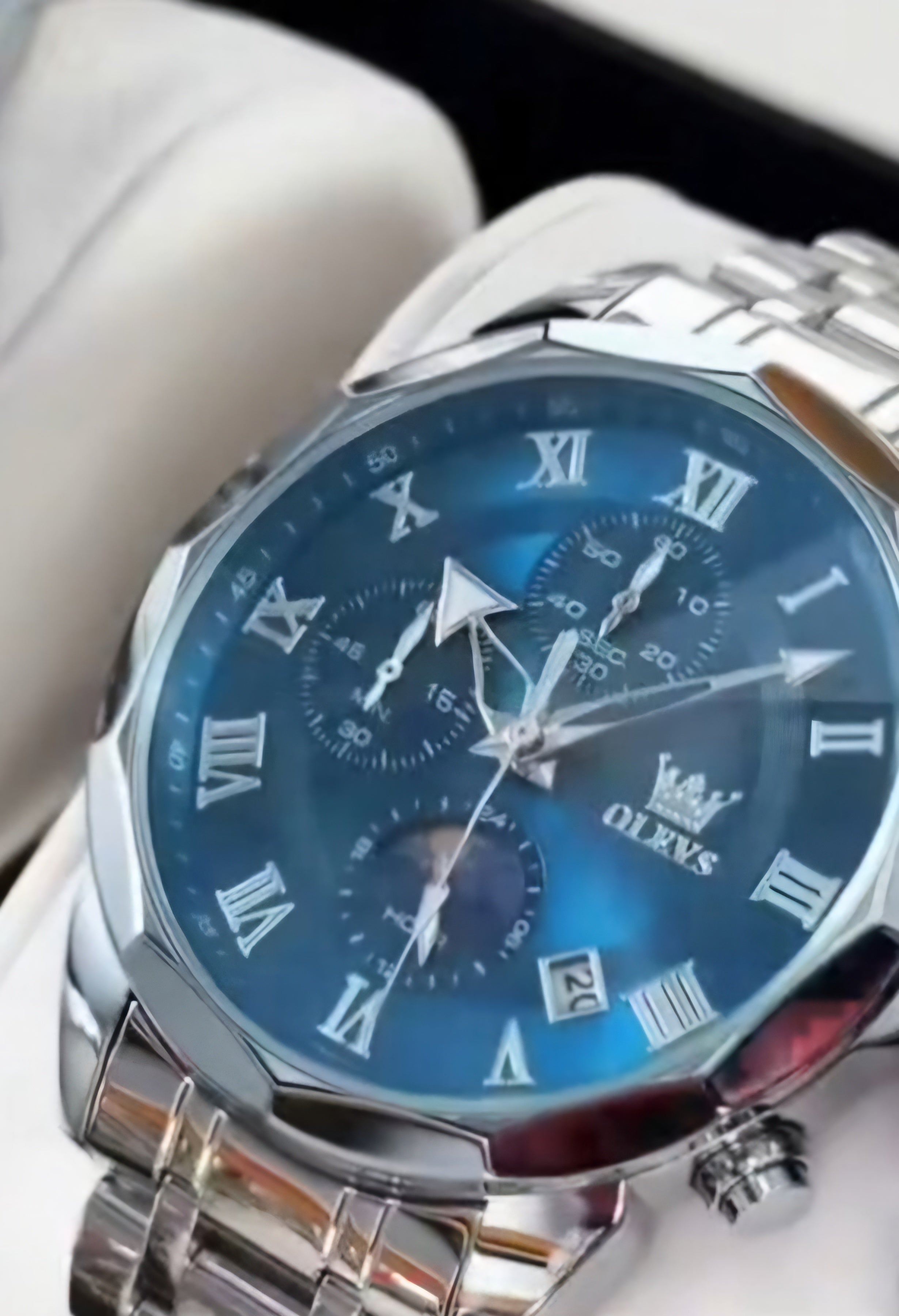 Olevs 3675 Linha Heritage – Elegância que Impõe Presença/ de quartzo, à prova d'água