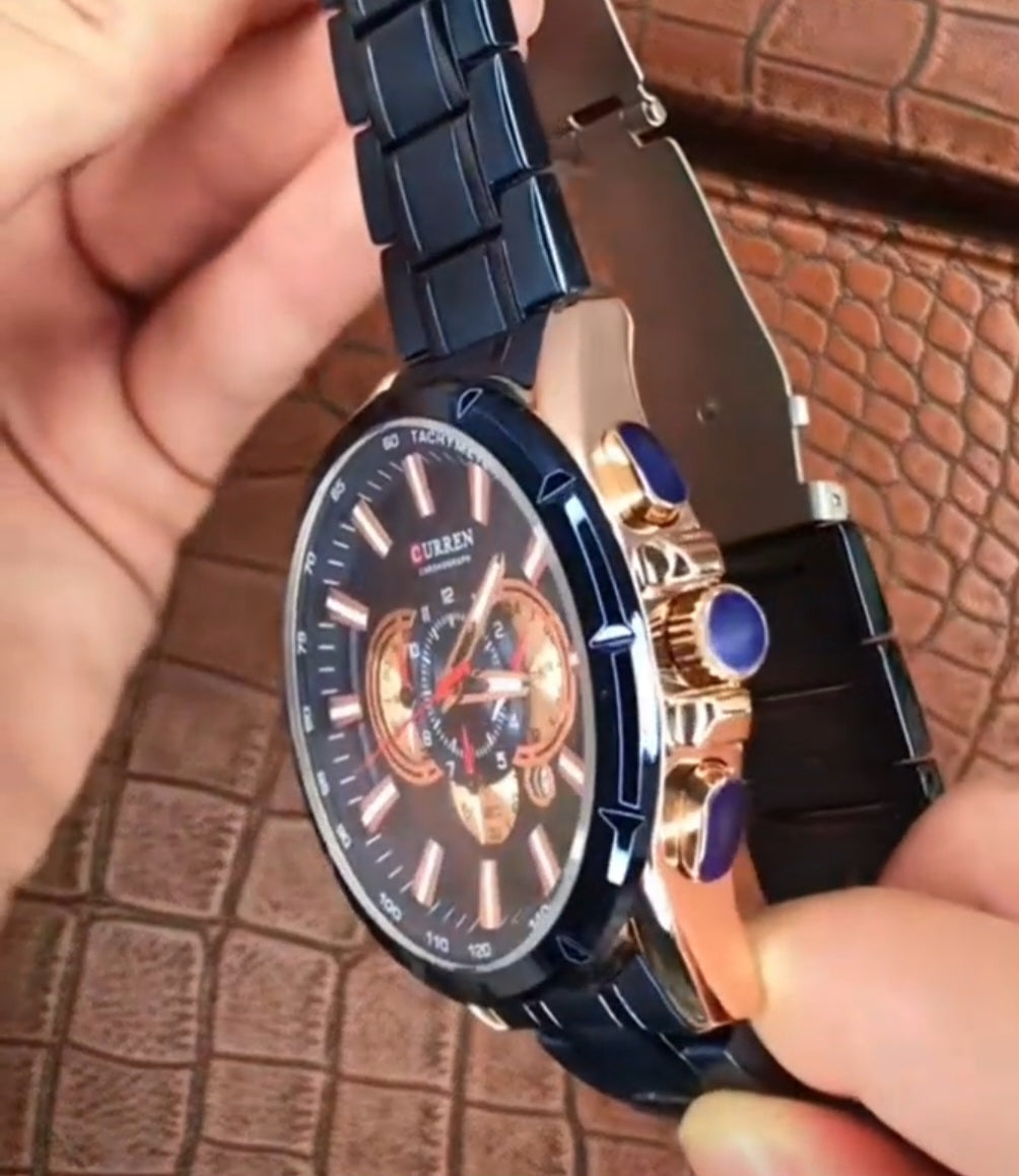 CURREN 8363 Linha Chronograph Executive – Presença Forte e Estilo Sofisticado