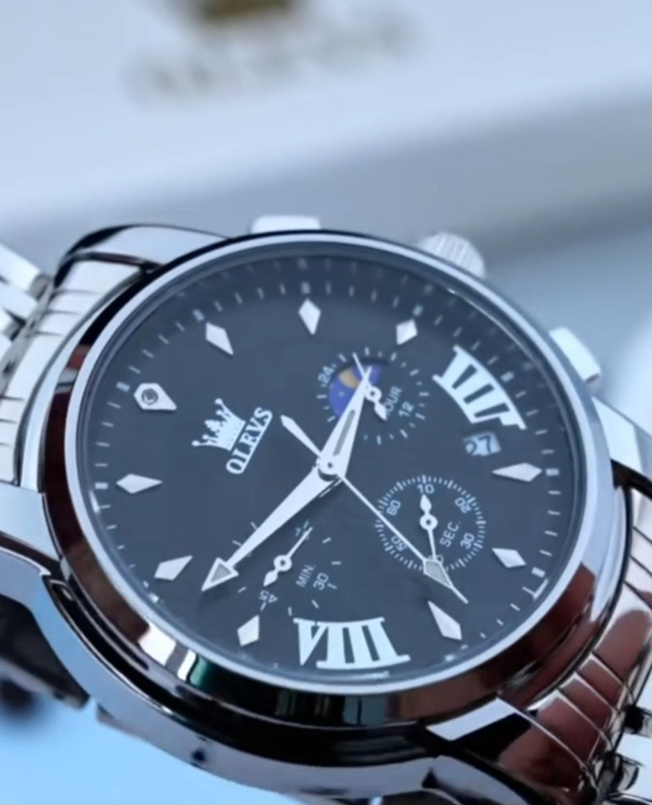 Olevs 2892 Linha Heritage – Elegância que Atravessa o Tempo/ de quartzo, à prova d'água