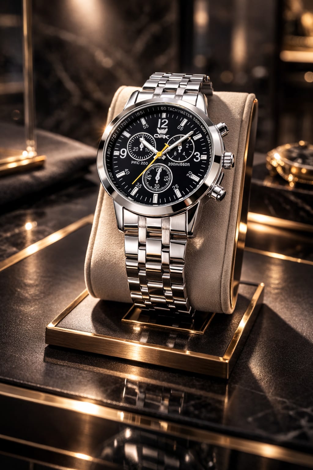 Relógio Masculino Cronógrafo em Aço Inoxidável – Sofisticação e Performance