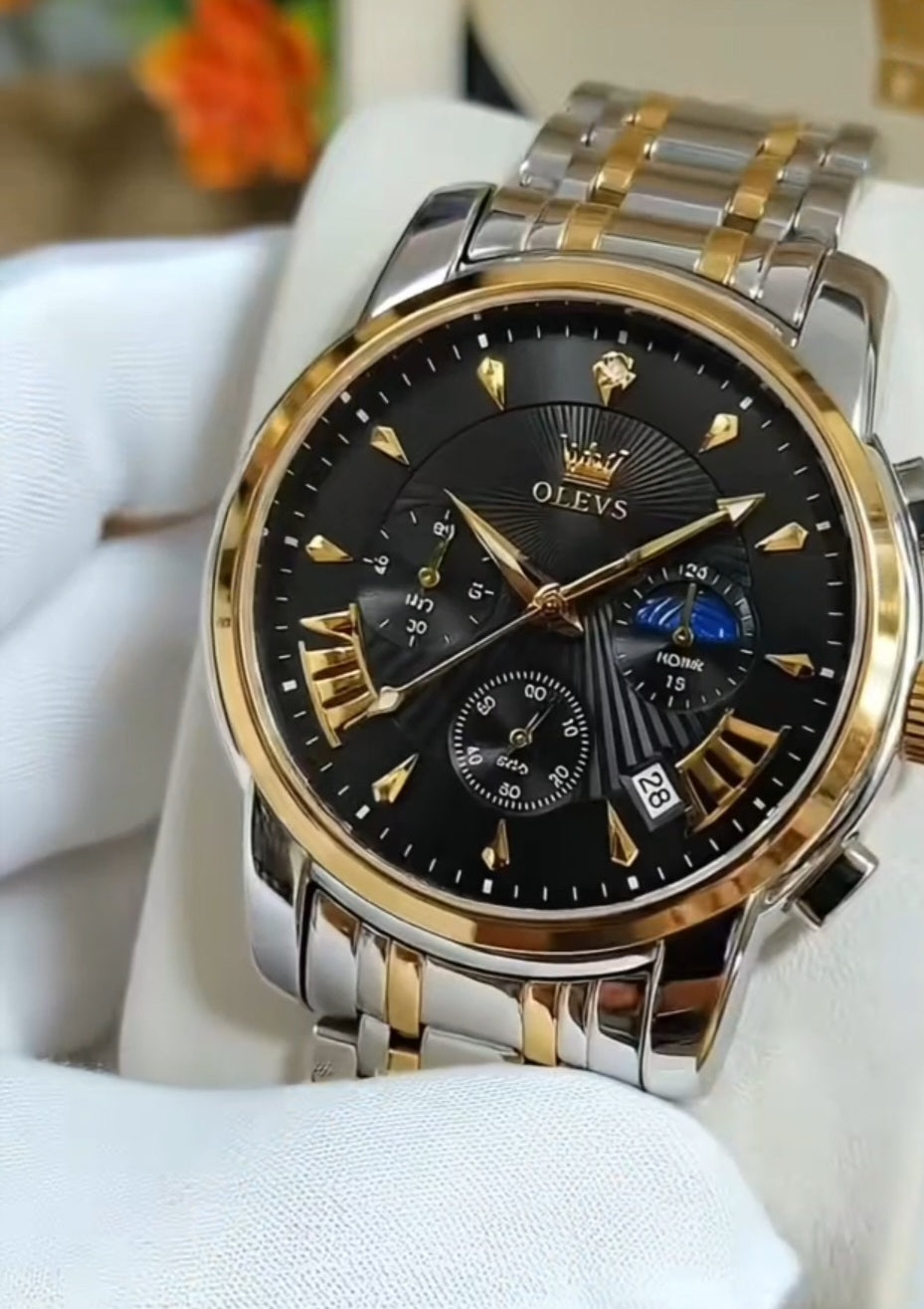 Olevs 2892 Linha Heritage – Elegância que Atravessa o Tempo/ de quartzo, à prova d'água
