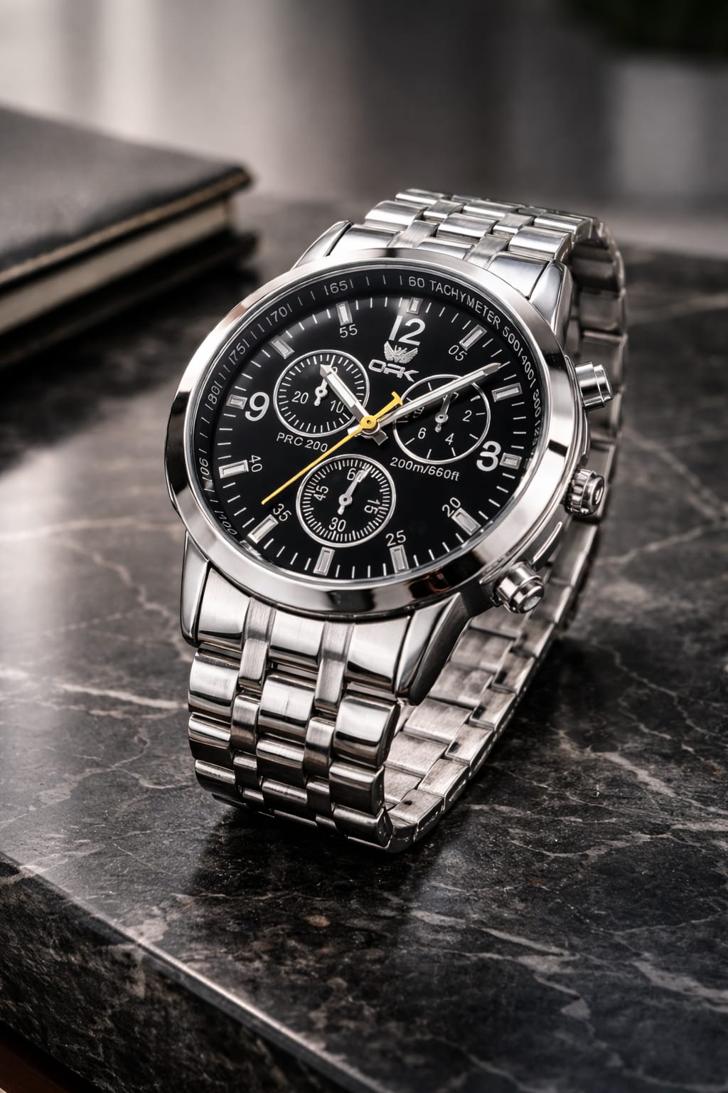 Relógio Masculino Cronógrafo em Aço Inoxidável – Sofisticação e Performance