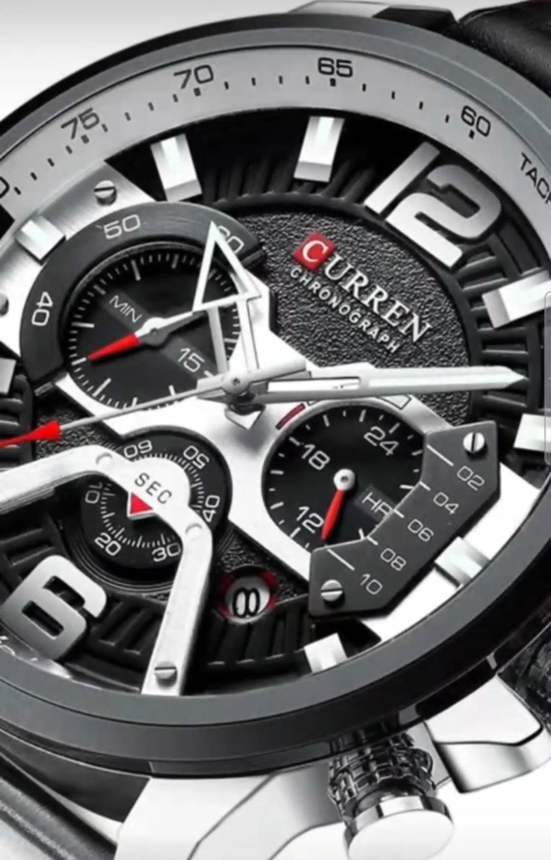 Curren 8329 Linha Titan – Presença Forte no Pulso/ couro militar