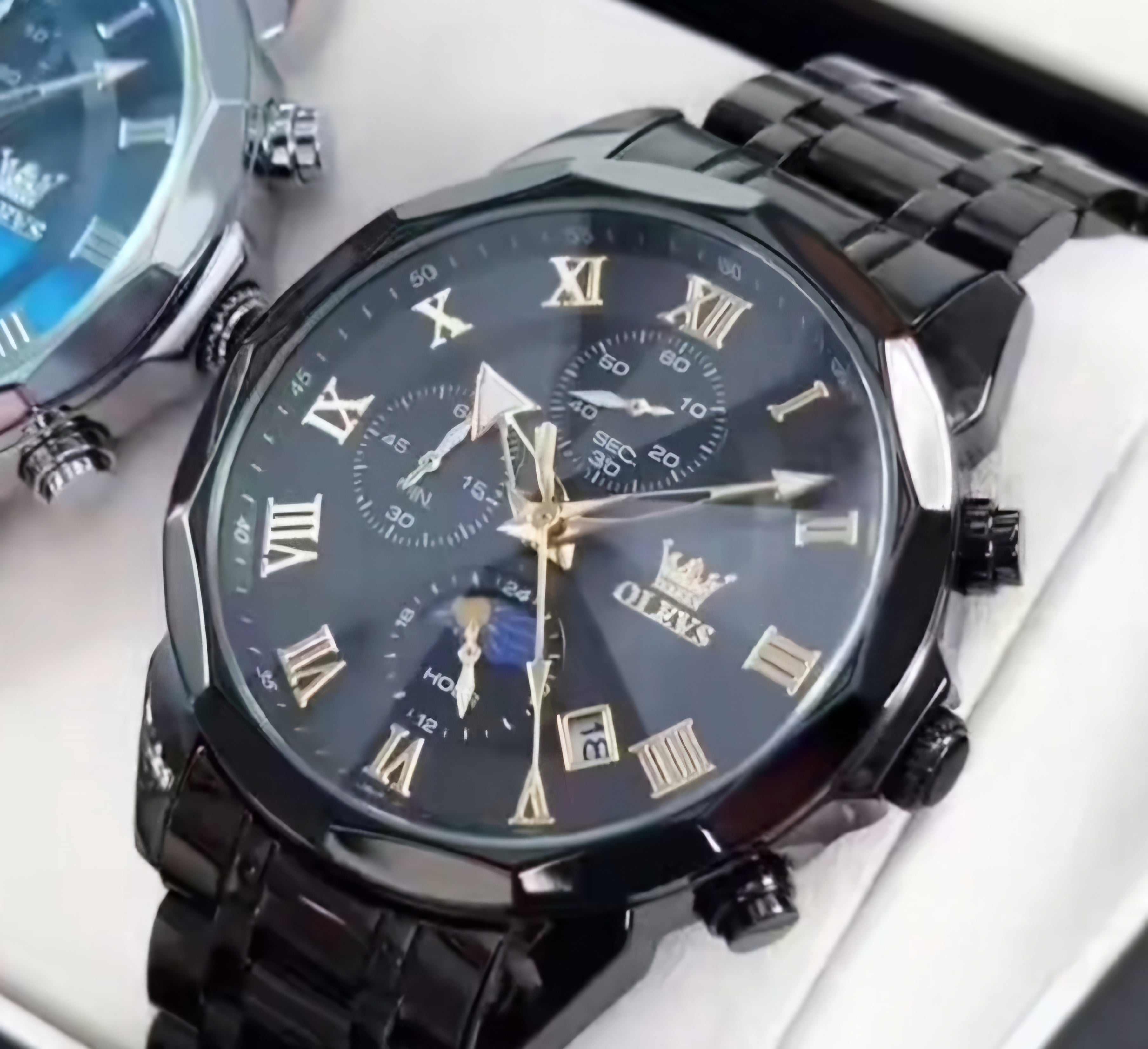 Olevs 3675 Linha Heritage – Elegância que Impõe Presença/ de quartzo, à prova d'água