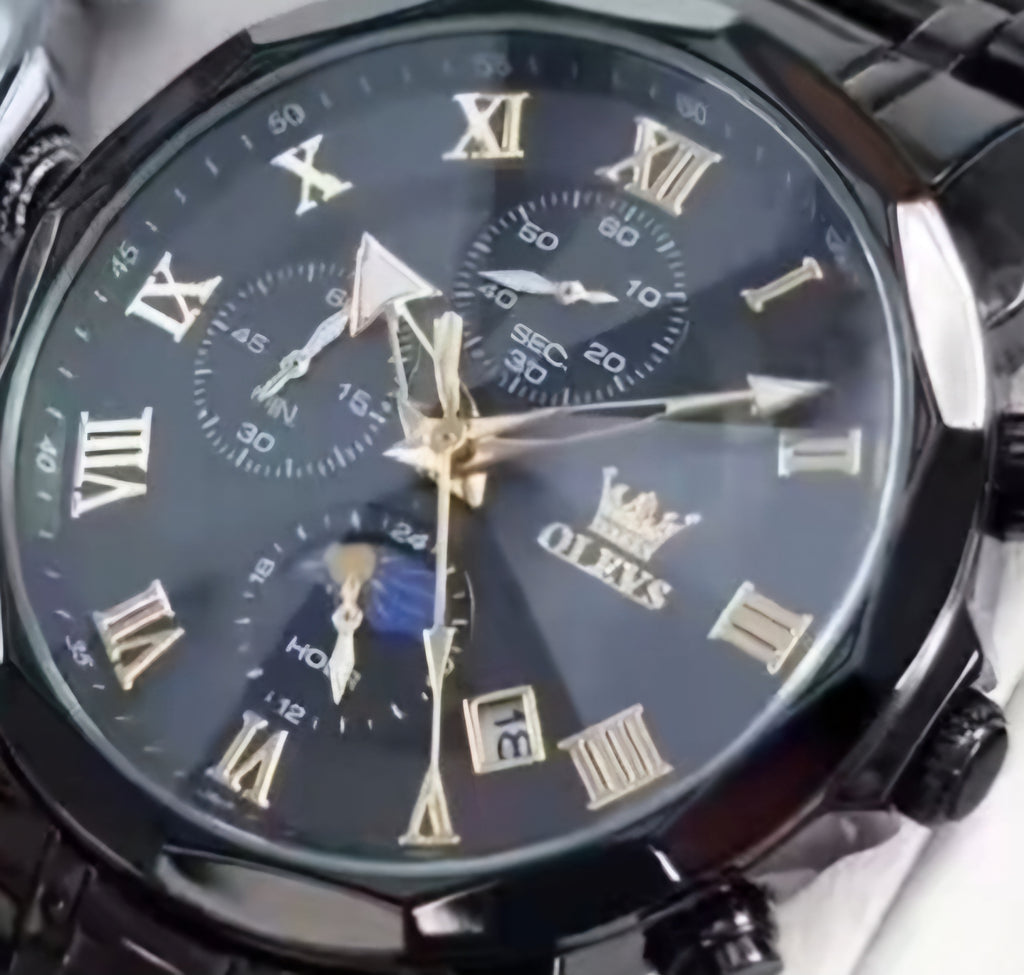 Olevs 3675 Linha Heritage – Elegância que Impõe Presença/ de quartzo, à prova d'água