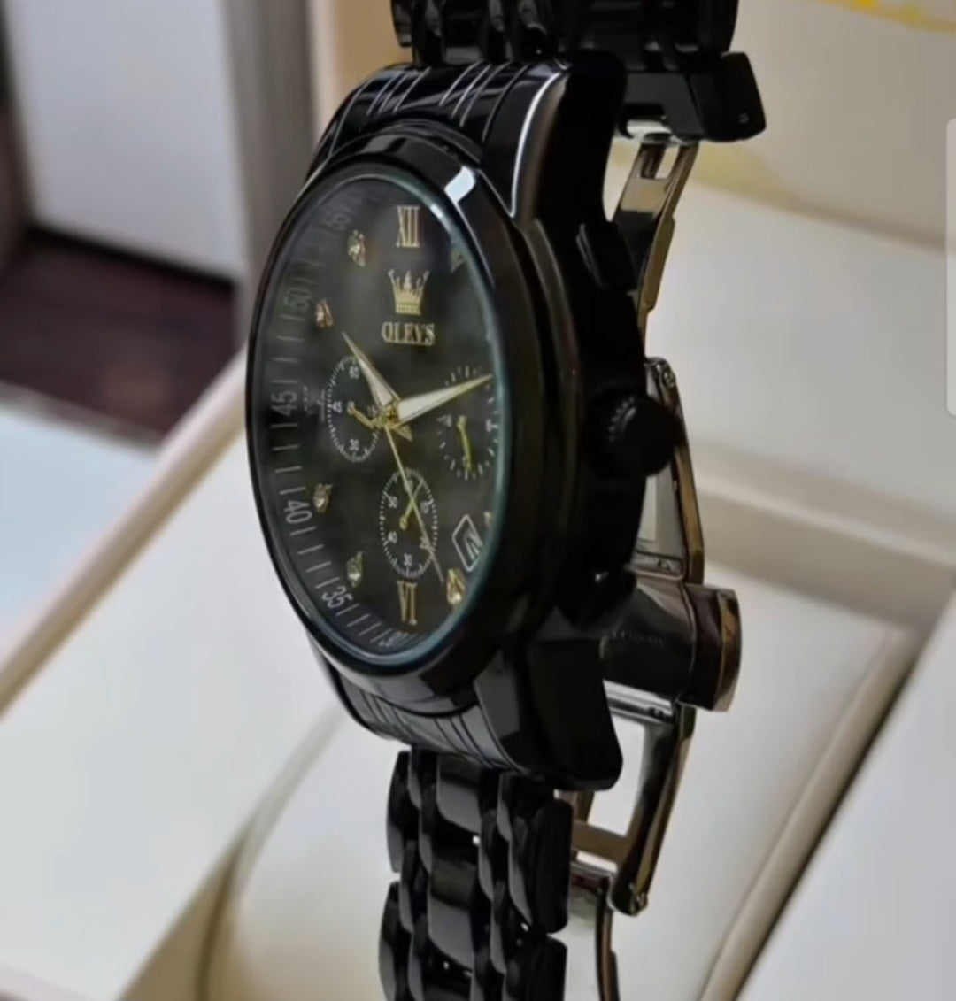 Olevs 3675 Linha Heritage – Elegância que Impõe Presença/ de quartzo, à prova d'água